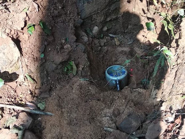 Cooker IED recovered and diffused by team of CRPF in Chhattisgarh on Monday. Photo/ANI