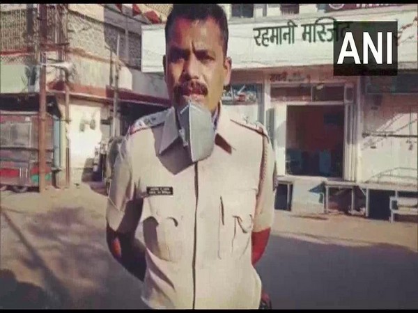 Police Sub Inspector Abhijit Jadhav, Malegaon speaking to media on Monday. Photo/ANI