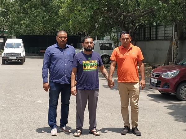 Amit Verma, a native of West Bengal, held by Delhi police on June 3 in a sandalwood smuggling case. Photo/ANI