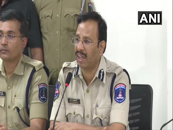 Commissioner of Police speaking at a press conference in Hyderabad on Friday. photo/ANI