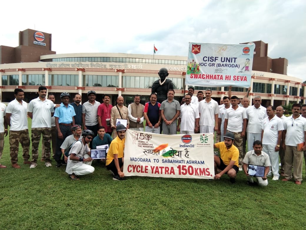 CISF organises bike rally to spread awareness on Gandhi teachings in Baroda