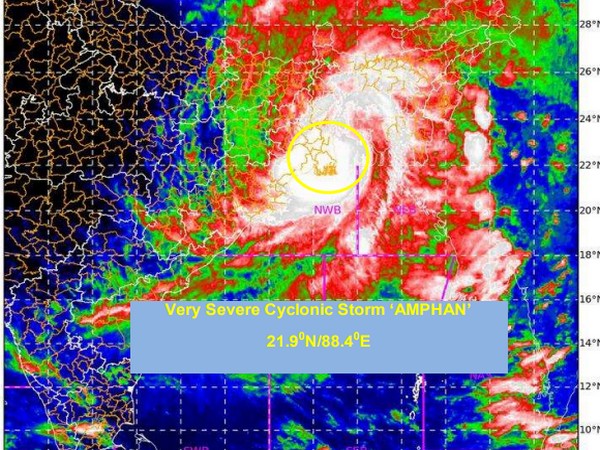 The current intensity of storm near the centre is 140-150 Kmph gusting to 165 Kmph. (Photo credit: IMD)