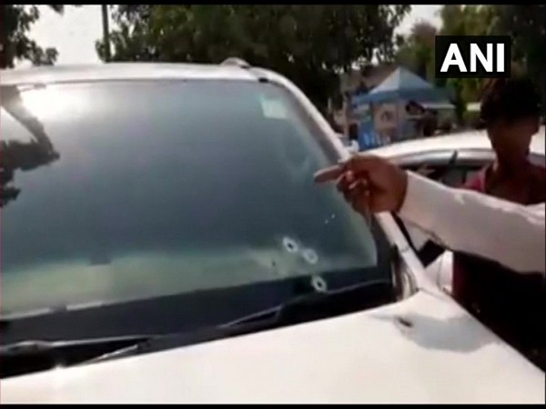 Bullet holes on car's glass [Photo/ANI]