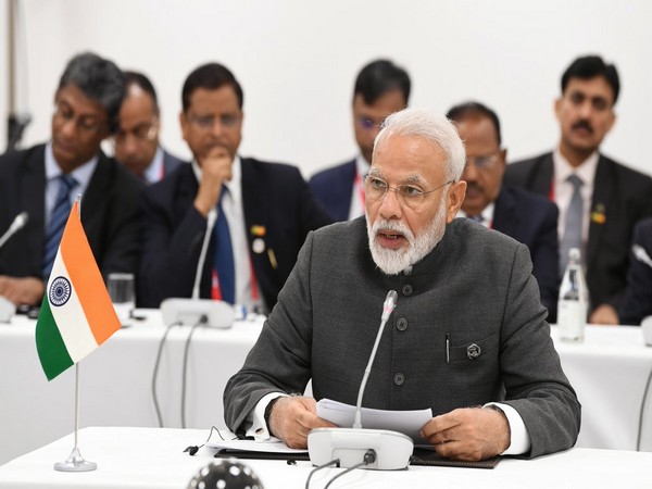 Prime Minister Narendra Modi during BRICS informal meeting on Friday in Osaka, Japan. Photo/ANI