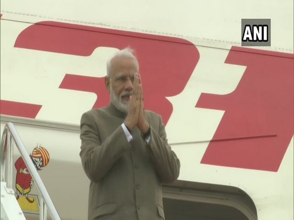 Prime Minister Narendra Modi while boarding plane for India on Saturday in Japan