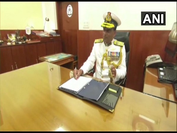 Director General Krishnaswamy Natarajan took over as the Chief of Indian Coast Guard on Sunday. Photo/ANI