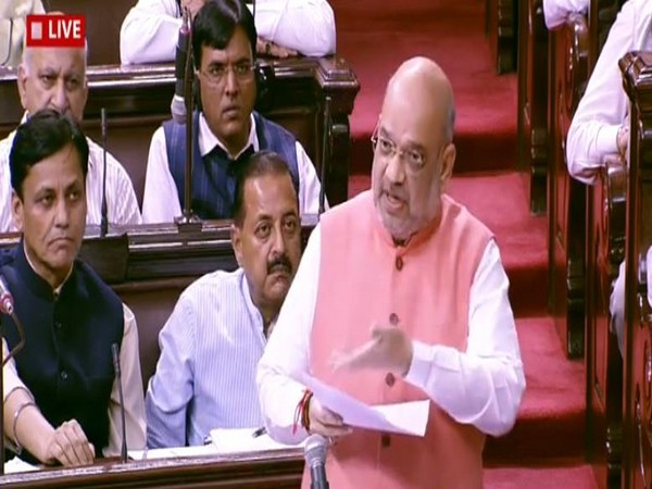 Union Home Minister Amit Shah speaking in Rajya Sabha.
