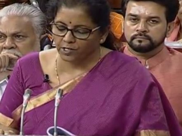 nion Finance Minister Nirmala in the Parliament [Photo/ANI]