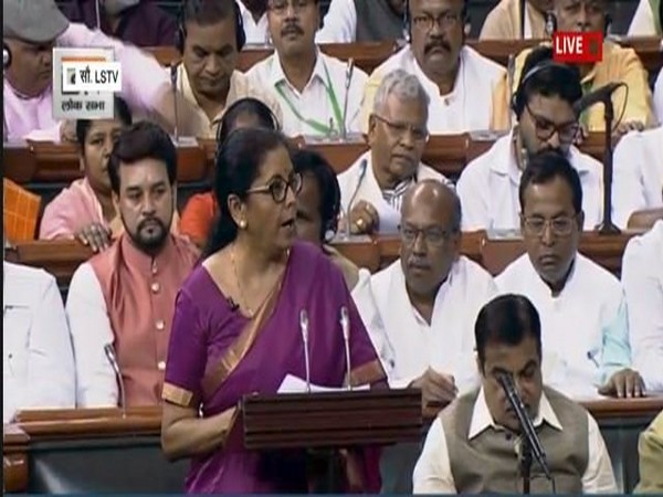 Union Finance Minister Nirmala Sitharaman while speaking in Lok Sabha on Friday. [Photo/Lok Sabha TV]