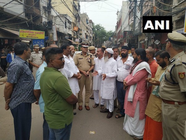 Delhi Police Commissioner Amulya Patnaik visited Hauz Kazi area on Friday. Photo/ANI