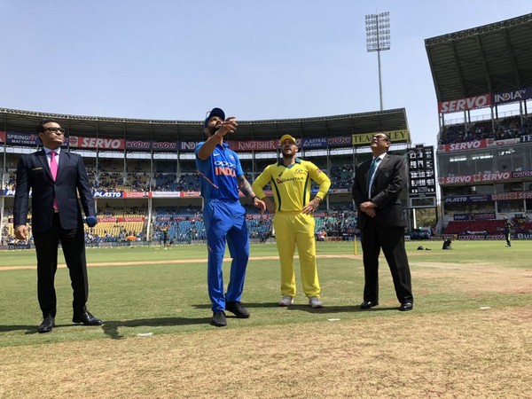 Indian and Australian Captains during the toss at Nagpur(Courtesy- Cricket Australia-Twitter)
