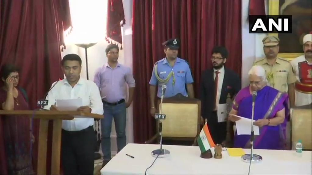 Pramod Sawant takes oath as the Chief Minister of Goa 
