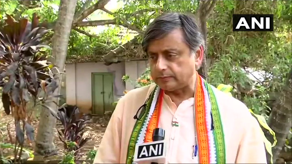 Congress leader Shashi Tharoor on Friday in Thiruvananthapuram