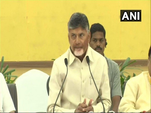 TDP chief Chandrababu Naidu addressing a press conference on Saturday (Photo/ANI)
