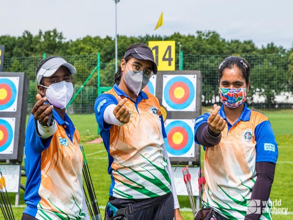 Priya Gurjar, Parneet Kaur and Ridhu Senthilkumar (Photo: World Archery)