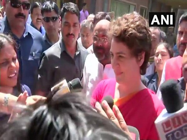 Priyanka Gandhi Vadra speaks to media in Bhadoi on Tuesday. [Photo/ANI]