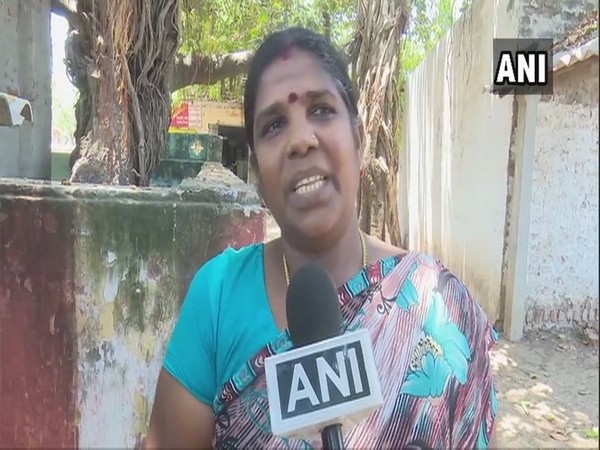 A Sri Lankan refugee living in Mandapam transit camp speaking to ANI on Wednesday