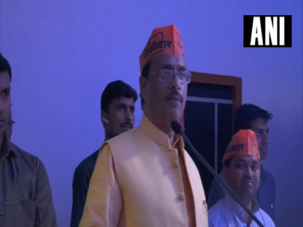  Uttar Pradesh deputy Chief Minister Dinesh Sharma speaking at an event on Tuesday in Uttar Pradesh (Photo/ ANI)