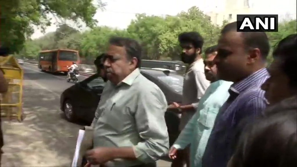 IUML delegation arrives at the Election Commission of India in Delhi on Saturday (Photo/ANI)