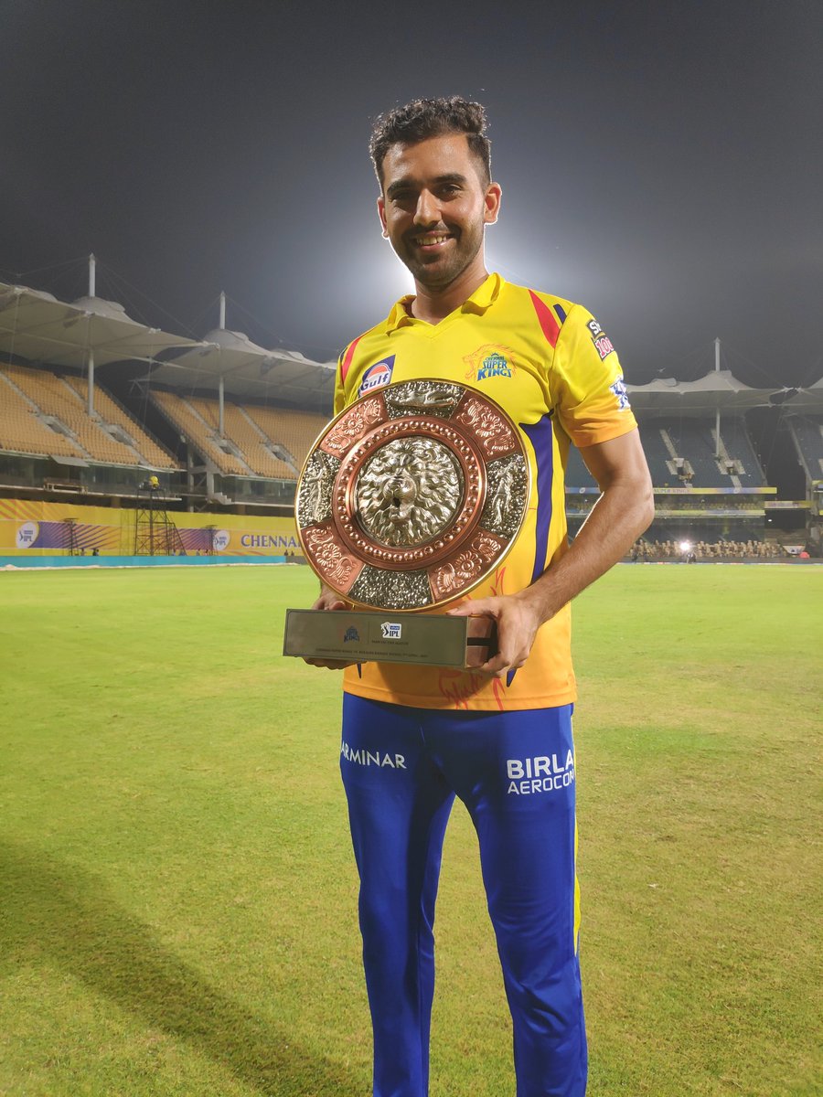 CSK bowler Deepak Chahar (Courtesy Chennai Super Kings Twitter)