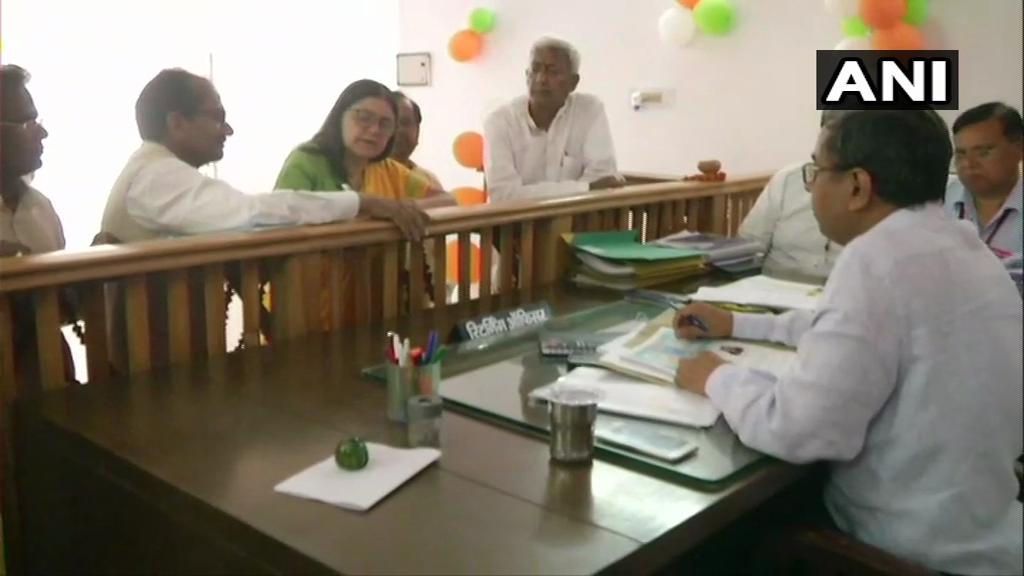 Union Minister for Women and Child Development Maneka Gandhi files nomination on Thursday