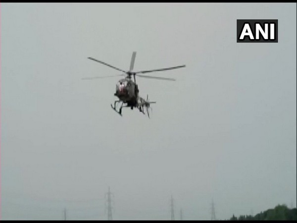 Indian Army's Cheetah chopper made an emergency landing in Assam's Nagaon on Wednesday. Photo/ANI