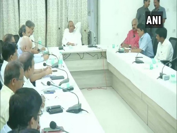 Odisha Chief Minister Naveen Patnaik during the review meeting in Puri on Wednesday. Photo/ANI