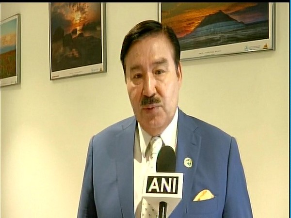 Ambassador of Kazakhstan to India, Bulat Sarsenbayev talking to ANI on the sidelines of a function here on Friday. Photo/ANI