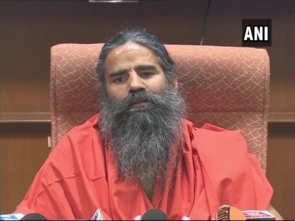 Baba Ramdev addressing press conference at Haridwar on Sunday