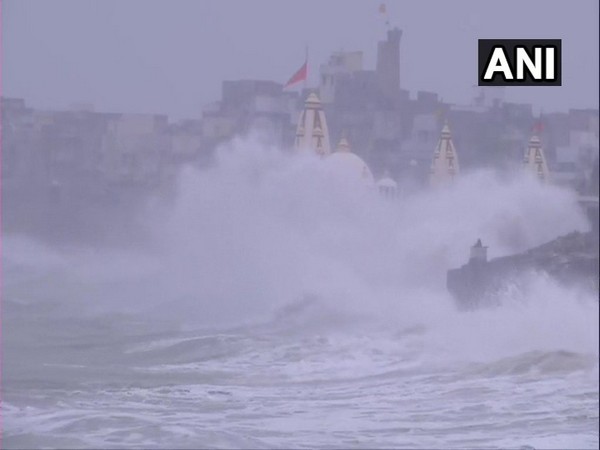 Rough sea conditions along Gujarat coast on Thursday.