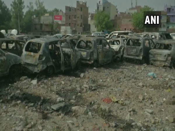 Over 50 cars gutted in fire in Delhi. [Photo/ANI]