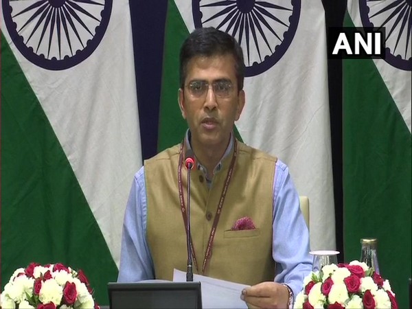 MEA spokesperson Raveesh Kumar while addressing a press conference in New Delhi on Thursday. Photo/ANI