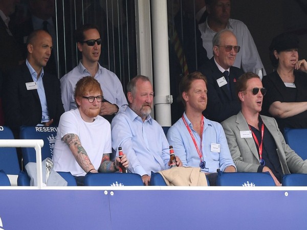 Singer Ed Sheeran watching the match between England and Australia (Photo/Lord's Cricket Ground Twitter)