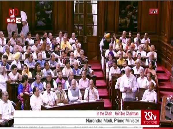 Prime Minister Narendra Modi in Rajya Sabha on June 20. (Photo courtsey: RSTV)