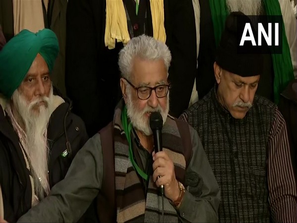 Darshan Pal, President of Krantikari Kisan Union addressing a press conference on Saturday. (Photo/ANI)