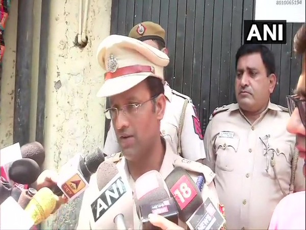 DCP South Delhi Vijay Kumar speaking to reporters. 