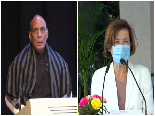Defence Minister Rajnath Singh and French Defence Minister Florence Parly
