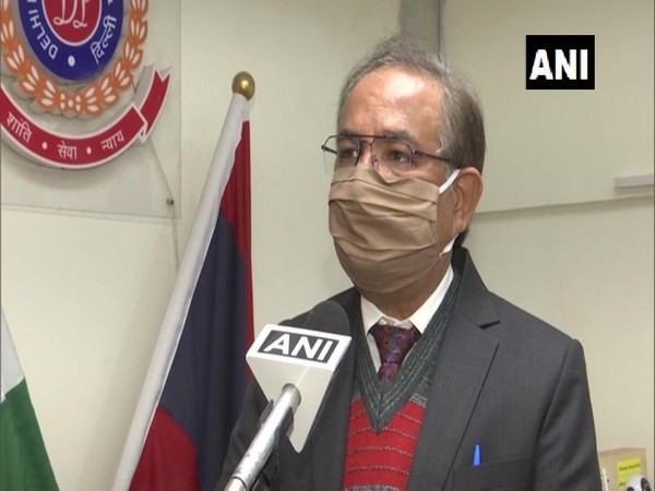 Delhi Special Commissioner of Police (Operations and Licensing) Muktesh Chander speaking to ANI. (Photo/ANI)