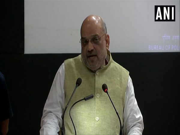 Home Minister Amit Shah speaks at the 49th foundation day celebrations of BPR&D in New Delhi on Wednesday. [Photo/ANI]