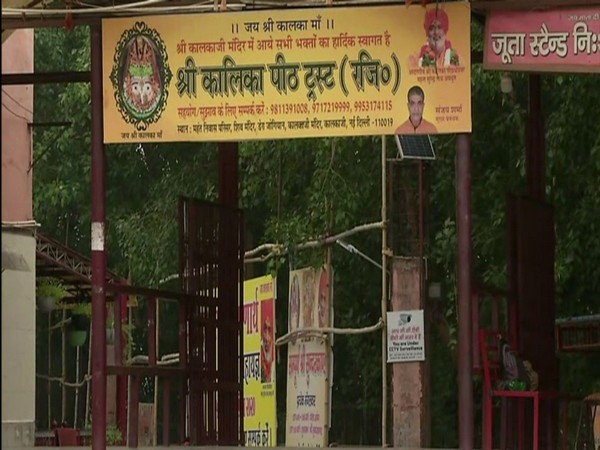 Kalkaji Temple prepares to reopen on June 8 following relaxations.  (Photo/ANI) 