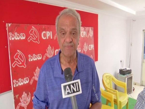 K Narayana, CPI National Secretary, speaking to ANI on Sunday. (Photo/ANI)