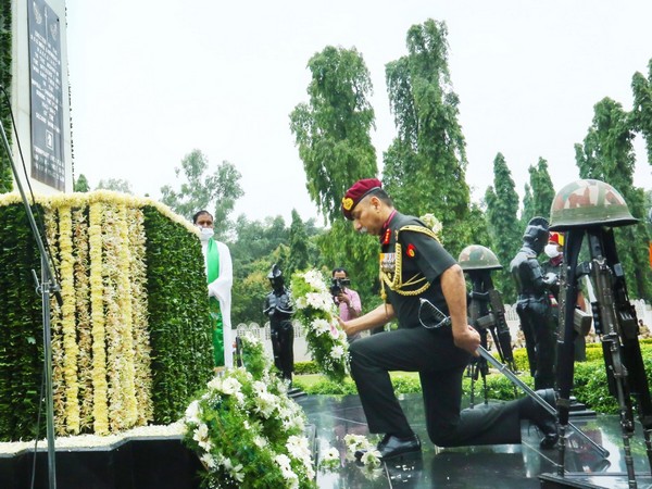 The DGOS paid homage to the martyrs of Army Ordnance Corps at the War Memorial of AOC Centre. Photo/ANI