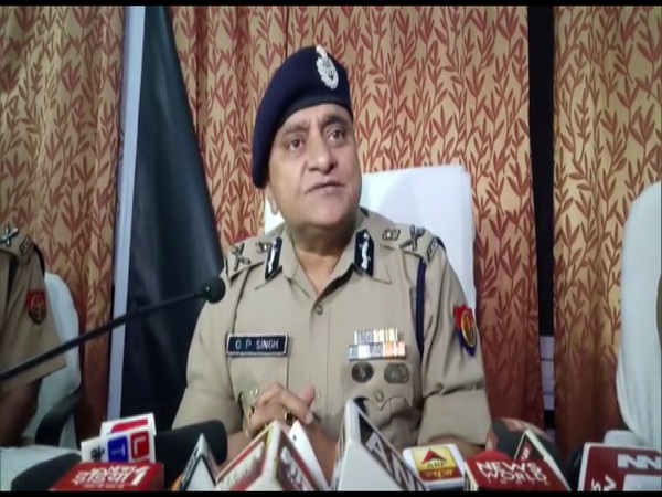 Director General of Police (DGP) OP Singh talking to reporters in Lucknow on Monday. Photo/ANI