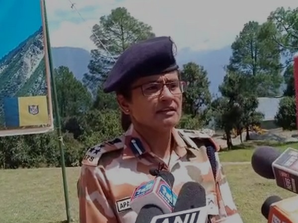 Deputy Inspector General of Police Aparna Kumar Singh talks to reporters regarding the ITBP expedition to Gangotri-2 peak.