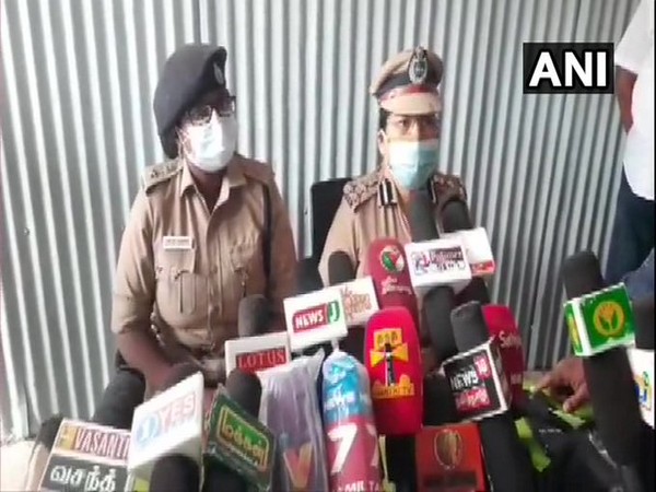 DIG Vijaykumari talking to the press about the alleged rape of woman 