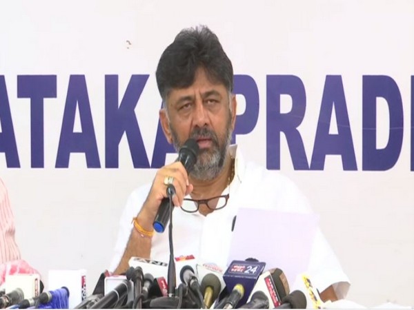 KPCC chief DK Shivakumar addressing a press conference in Bengaluru on Tuesday. 