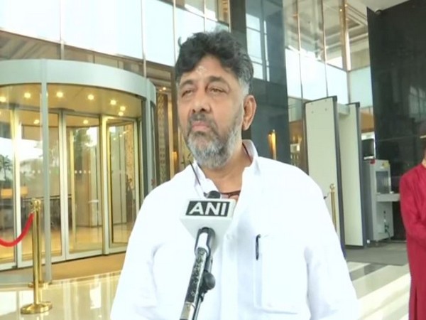 Karnataka Pradesh Congress Committee president DK Shivakumar speaking to ANI on Monday. Photo/ANI