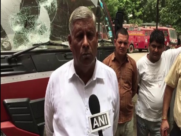 Gurugram Fire Officer Isham Singh Kashyap talking to ANI on Friday. Photo/ANI