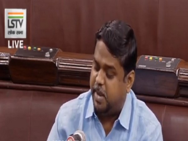 DMK MP Dr DNV Senthilkumar speaking to ANI in Lok Sabha on Wednesday.