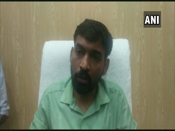 Uttarkashi District Magistrate Dr Ashish Chauhan talking to reporters on Sunday. (Photo/ANI)